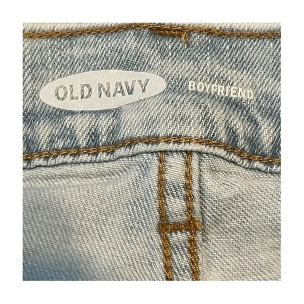Old Navy Boyfriend Jean‎ Shorts Blue Light Wash Denim Mid-Rise Cut-Off 0